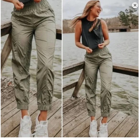 NWT FP Movement by Free People The Way Home Jogger Olive Green Women's Large - Picture 1 of 10